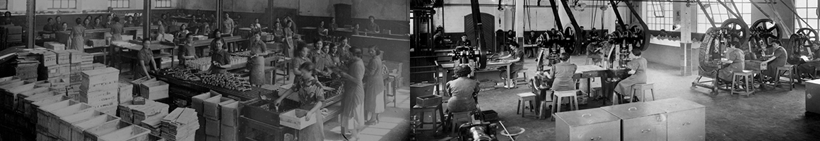 Mujeres trabajando en fábrica de armas